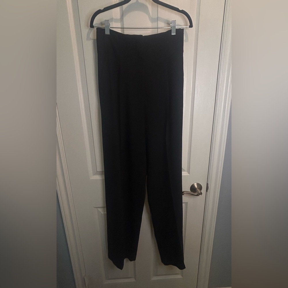 🖤”Proenza Schouler” Black Flat Front Pleated Wide Leg Pants🖤 - Picture 3 of 14